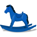 download Rockinghorse Two Versions clipart image with 180 hue color