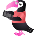 download Toucan With Tablet clipart image with 270 hue color