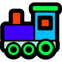 download Toy Train Icon clipart image with 135 hue color
