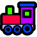 download Toy Train Icon clipart image with 225 hue color