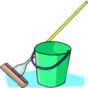 download Mop And Bucket clipart image with 0 hue color