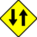 download Caution Two Way clipart image with 0 hue color