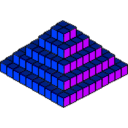 download Pixel Piramide clipart image with 45 hue color