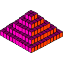 download Pixel Piramide clipart image with 135 hue color