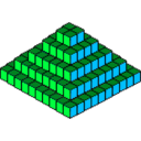 download Pixel Piramide clipart image with 315 hue color