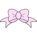 download Pink Bow clipart image with 315 hue color