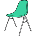 download Modern Chair 3 4 Angle clipart image with 135 hue color