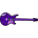 download Bass Guitar clipart image with 270 hue color