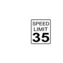 download Ca Speed Limit 35 Roadsign clipart image with 0 hue color