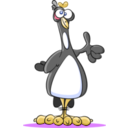 download Penguin O K clipart image with 45 hue color