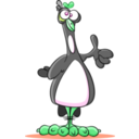 download Penguin O K clipart image with 135 hue color