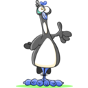 download Penguin O K clipart image with 225 hue color