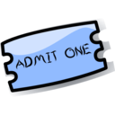 download Ticket clipart image with 90 hue color