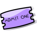 download Ticket clipart image with 135 hue color