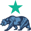 download California Star And Bear Clipart clipart image with 180 hue color