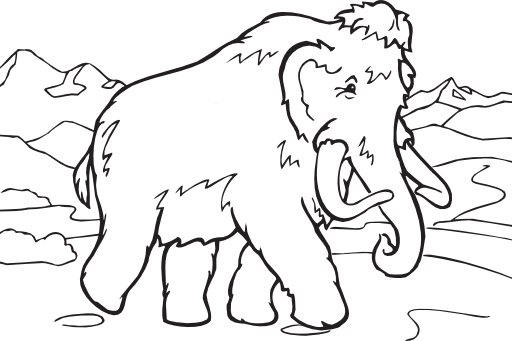 Coloring Book Mammoth