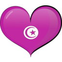 download Tunisia Heart Flag clipart image with 315 hue color