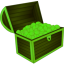 download Treasure Chest clipart image with 45 hue color