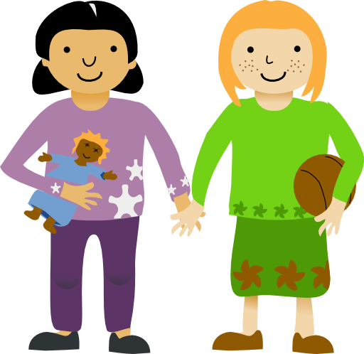 Two Little Girl Clipart I2clipart Royalty Free Public Domain Clipart