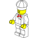 download Lego Town Chef clipart image with 0 hue color