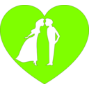 download Couple In Heart clipart image with 90 hue color