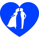 download Couple In Heart clipart image with 225 hue color