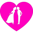 download Couple In Heart clipart image with 315 hue color