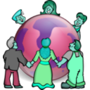 download Embrace The World clipart image with 135 hue color