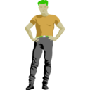 download Assertive Guy By Rones Posterized clipart image with 45 hue color