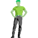 download Assertive Guy By Rones Posterized clipart image with 90 hue color