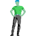 download Assertive Guy By Rones Posterized clipart image with 135 hue color