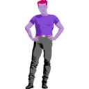 download Assertive Guy By Rones Posterized clipart image with 270 hue color