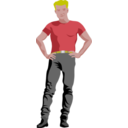 download Assertive Guy By Rones Posterized clipart image with 0 hue color