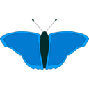 download Orange Butterfly clipart image with 180 hue color