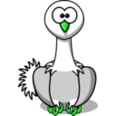 download Cartoon Ostrich clipart image with 90 hue color