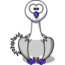 download Cartoon Ostrich clipart image with 225 hue color