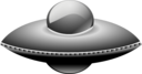 Ufo In Metalic Style