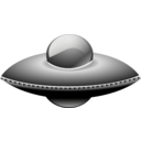 download Ufo In Metalic Style clipart image with 0 hue color