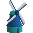 download Windmill clipart image with 180 hue color