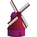 download Windmill clipart image with 315 hue color