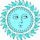 download Sun clipart image with 135 hue color