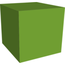 download Green Cube clipart image with 0 hue color