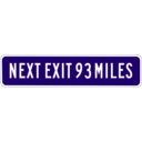 download Next Exit 93 Miles clipart image with 90 hue color