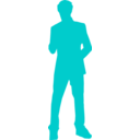 download Man In A Suit clipart image with 270 hue color