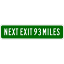 download Next Exit 93 Miles clipart image with 315 hue color