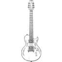 download Electric Guitar clipart image with 225 hue color