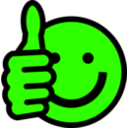 download Thumbs Up Smiley clipart image with 45 hue color