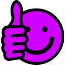 download Thumbs Up Smiley clipart image with 225 hue color