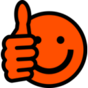 download Thumbs Up Smiley clipart image with 315 hue color