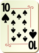 Ornamental Deck 10 Of Spades